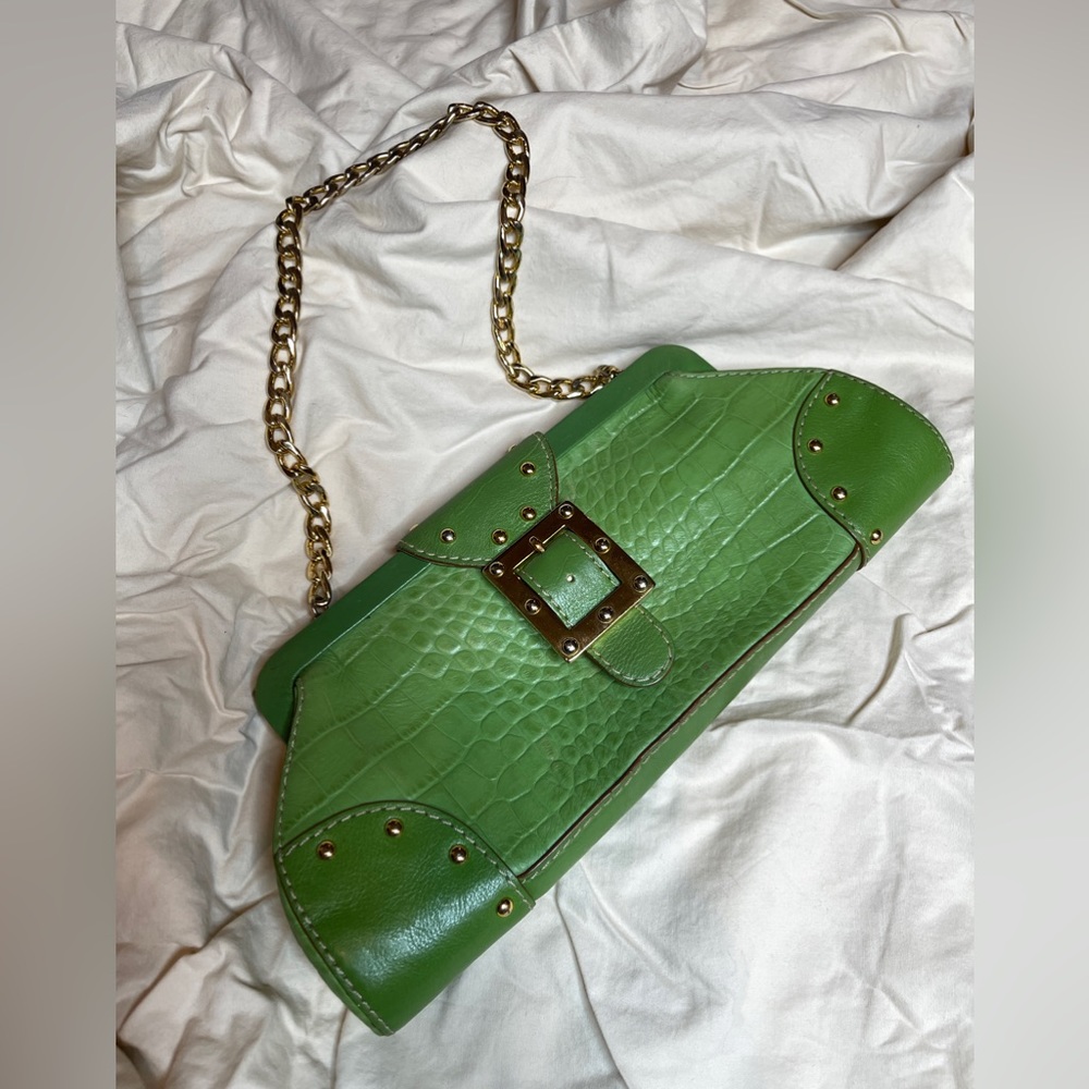 Vintage Michael Kors Green Leather shoulder bag
